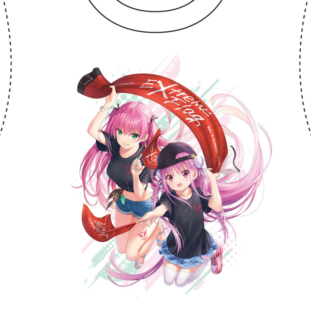 She is Legend Live Tour 2023 "Extreme Flag" オリジナルTシャツ(逢川&國見ver.)_イメージ図
