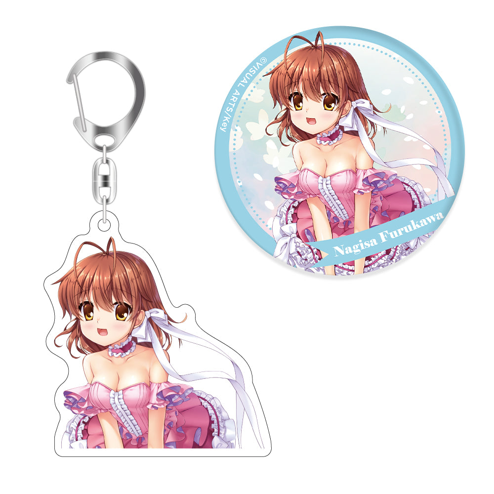 Key25th 古河 渚 アクリルキーホルダー+缶バッジセット