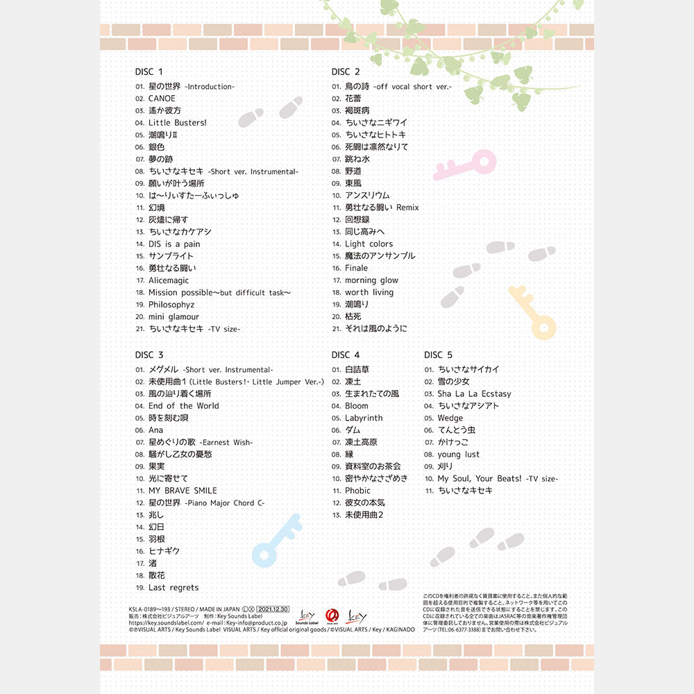 アニメ『かぎなど』Original SoundTrack_リスト