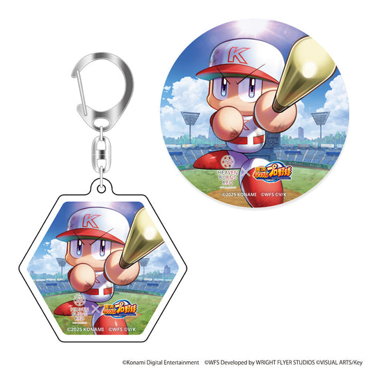 HEAVEN BURNS RED × 実況パワフルプロ野球 パワプロ君 アクリルキーホルダー＋缶バッジセット
