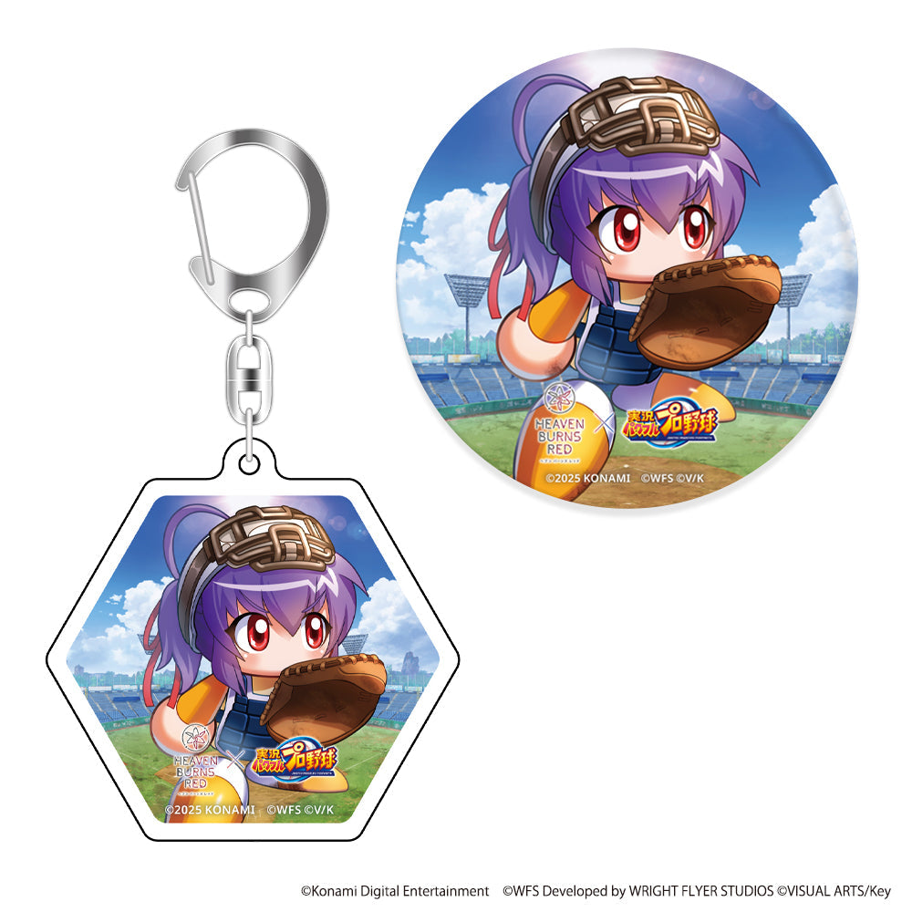 HEAVEN BURNS RED × 実況パワフルプロ野球 六道聖 アクリルキーホルダー＋缶バッジセット