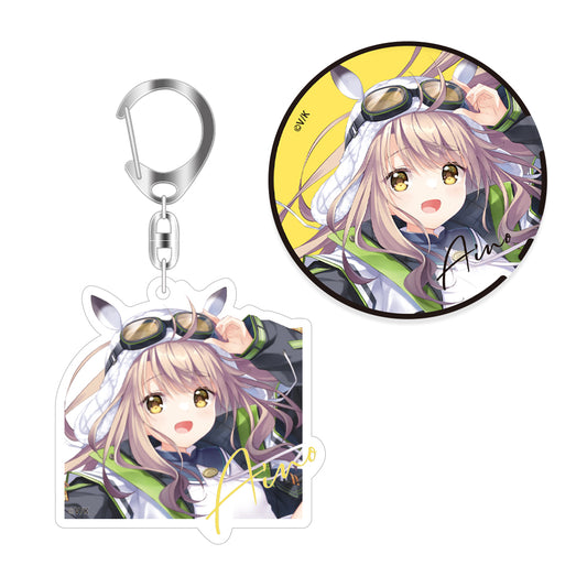 anemoi 総羽 愛乃 アクリルキーホルダー+缶バッジセット